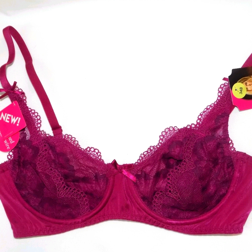 Lace Bra - Fuschia